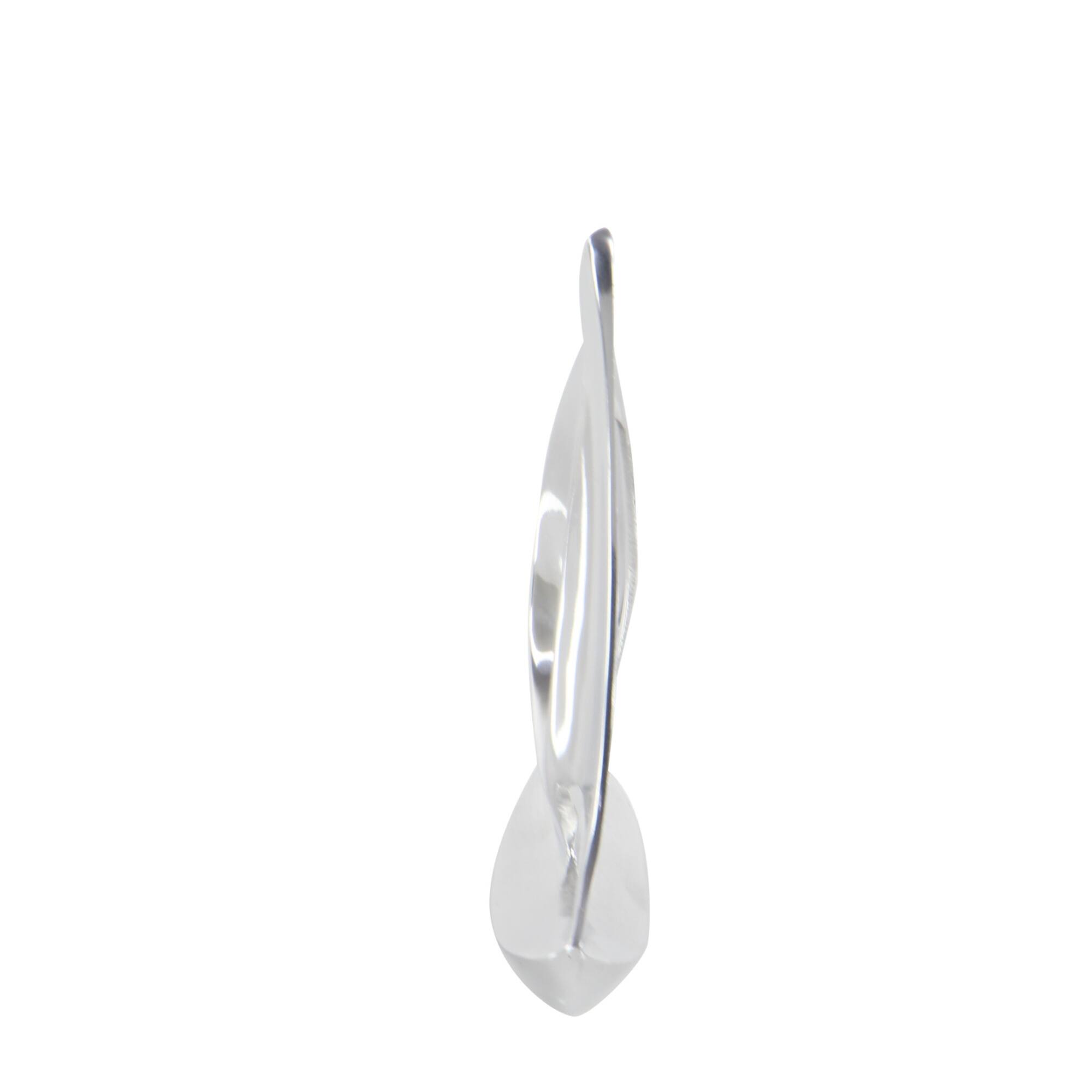 Set of 3 Silver Aluminum Coastal Sail Boat Sculpture, 12", 8", 7"